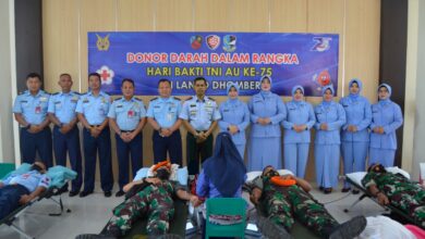 Photo of Lanud Dhomber  Gelar Donor Darah Peringati Hari Bakti TNI AU ke 75